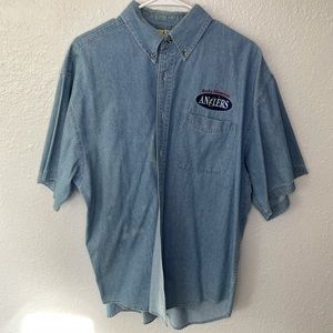 Vintage 90s Denim Button Up Shirt (Rocky Mountain)